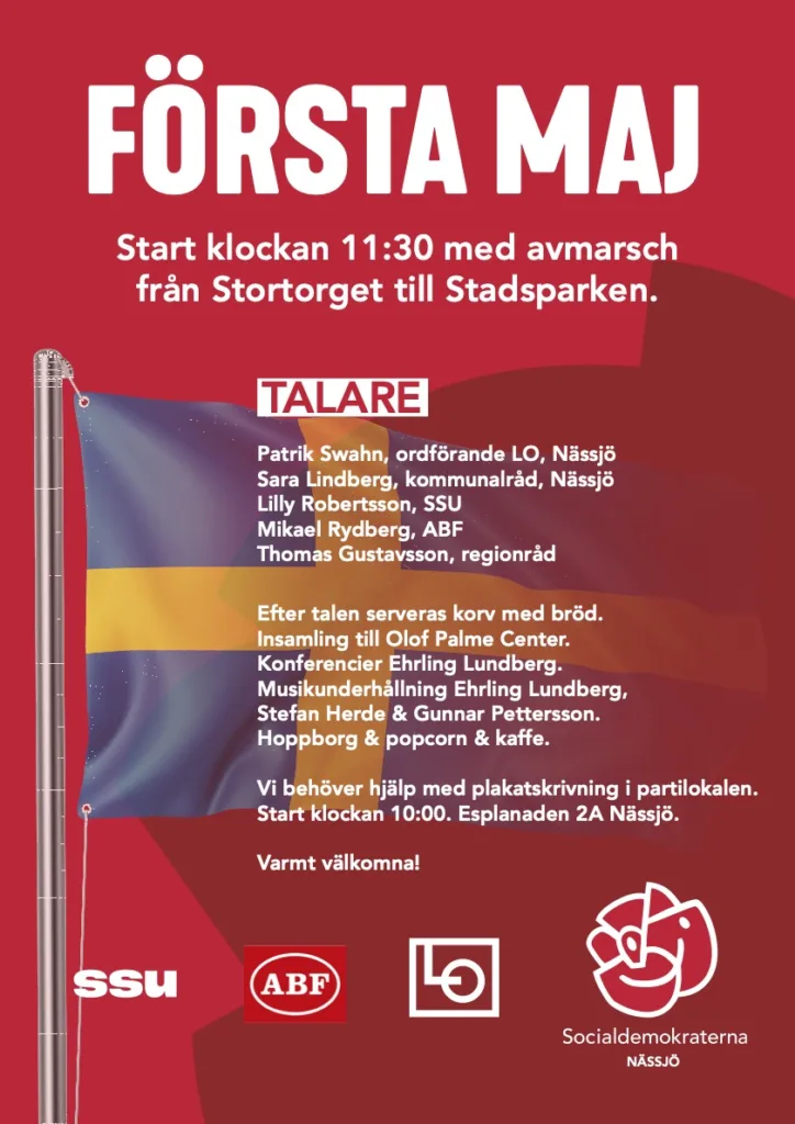 Välkommen att fira 1:a maj med oss! 